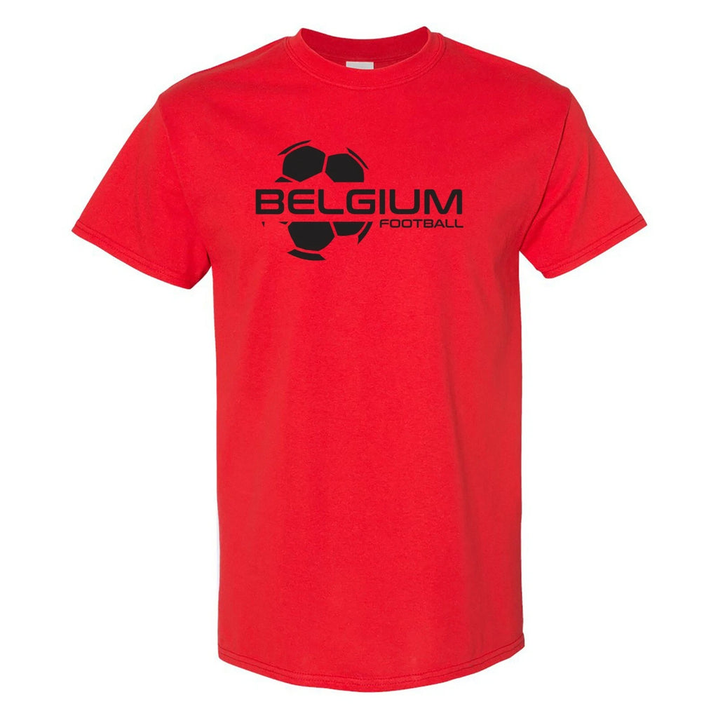 Belgium Football Strike - Soccer Sports Short Sleeve T-Shirt - Red
