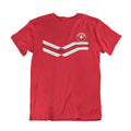 Mens SWITZERLAND Retro Strip Style Football Tee 2026 T-Shirt World Cup Kit FLag