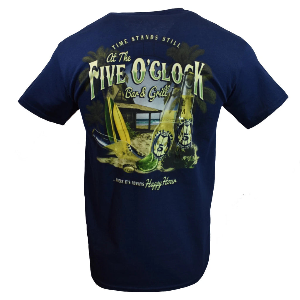 Mens Tee T Shirt Funny Happy Hour Beer Bahama Beach Graphic Size S- M -NEW