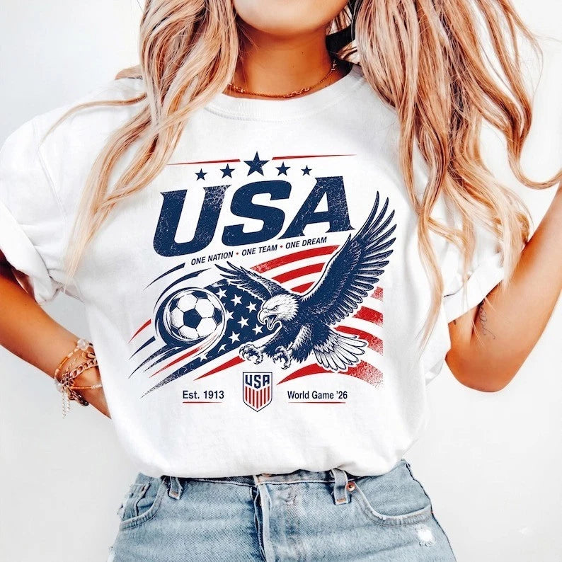 USA Soccer T Shirt, US Soccer Fan Gift, Vintage Soccer Shirt