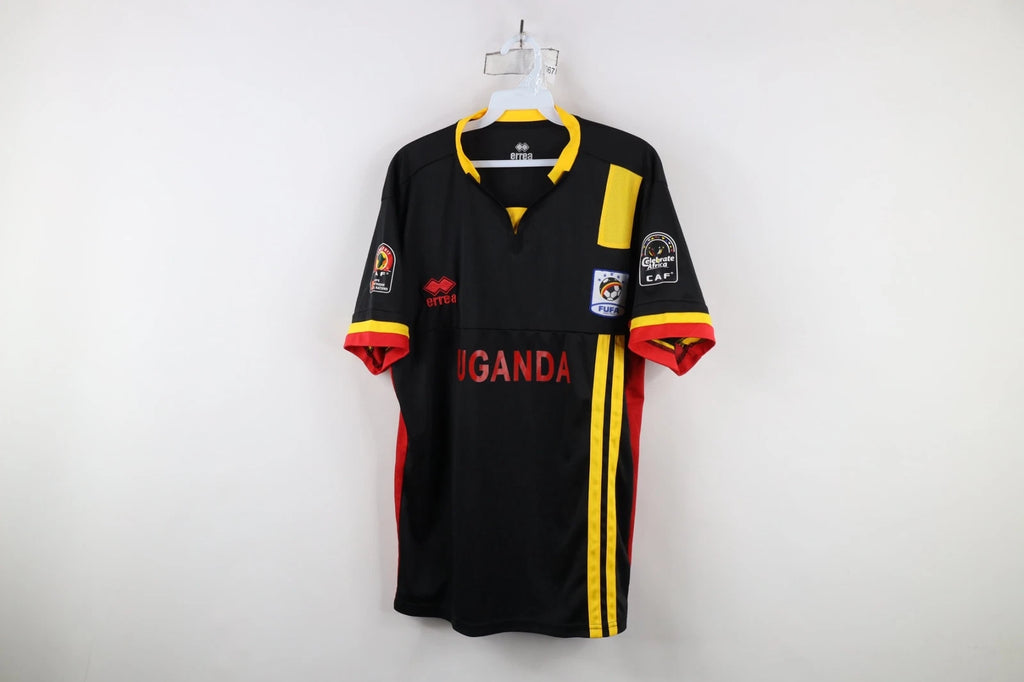 Vtg Y2K Mens Large Gabon 2017 CAF Uganda National Team Soccer Football Jersey