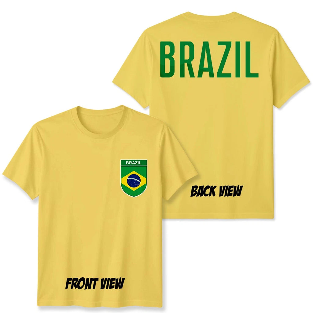 Brazil Football Unisex Kids T-Shirt Country Pride Soccer Tee #WC