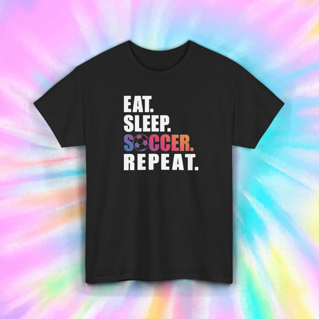 Eat Sleep Soccer Repeat T-Shirt S-5XL Sports Fan Gift Funny Graphic Tee
