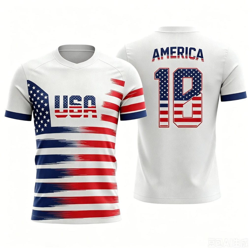 2026 USA America Football T-Shirts WORLD CUP Polyester Breathable