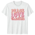 Peace Love Valentine T-Shirt Retro Aesthetic Valentines Day