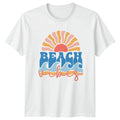 Beach Vibes Boho Summer T-Shirt Retro Sun & Waves Tee