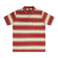 Men's Short Sleeve Polo Shirt with Stripes & Double Tipping Collar M-3XL 2409