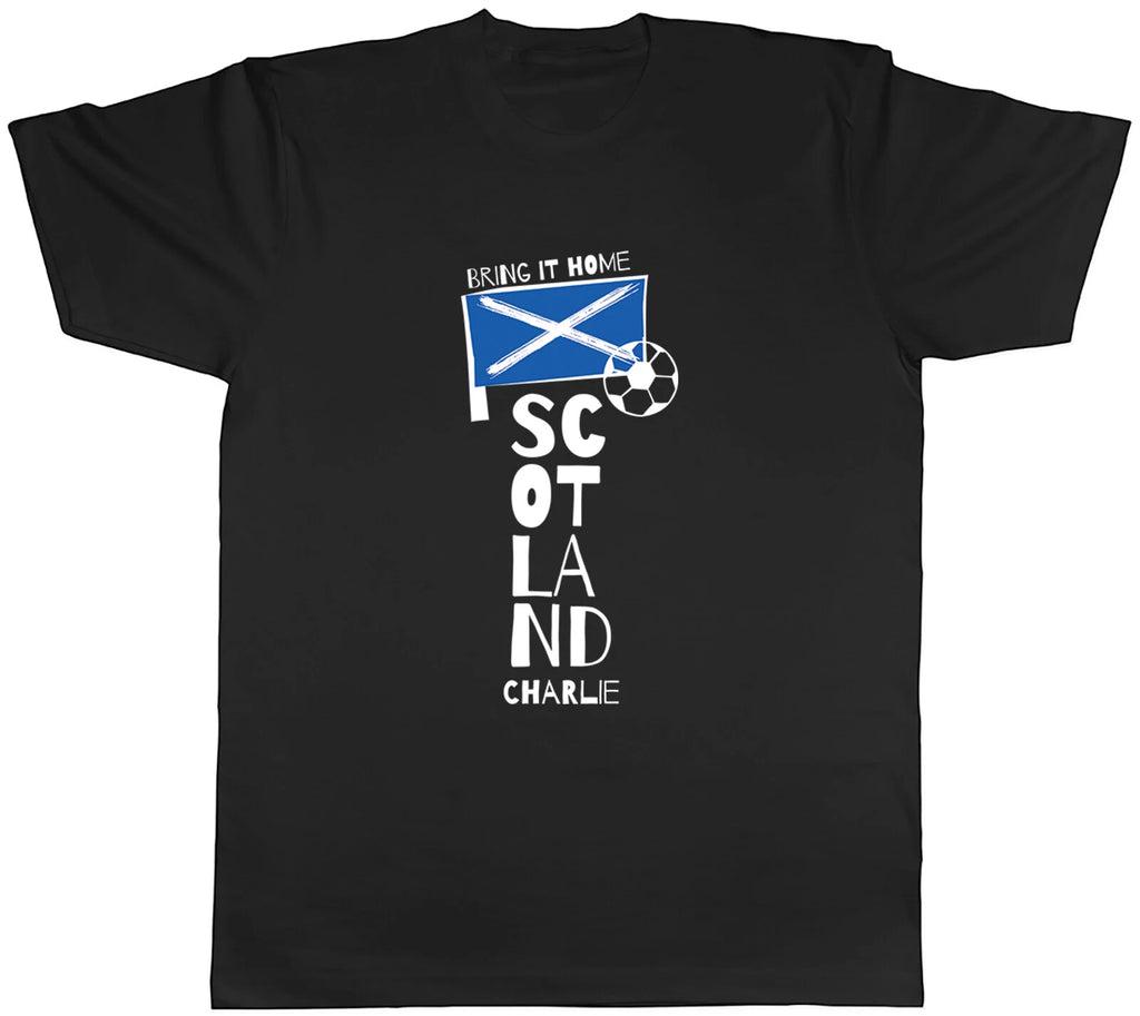 Personalised Scotland Football Mens T-Shirt Bring Home Soccer Fan Supporter Tee