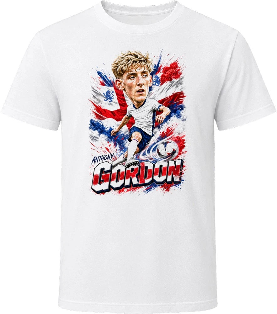 Anthony Gordon England Soccer Caricature 2026 World Cup T Shirt