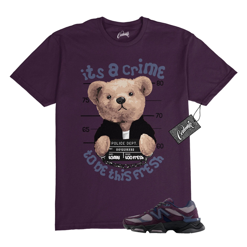 9060 Plum Brown Ice Wine Dark Arctic Grey T Shirt to Match CRIME
