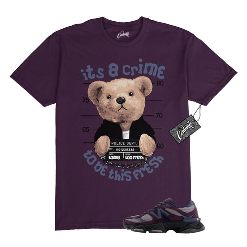 9060 Plum Brown Ice Wine Dark Arctic Grey T Shirt to Match CRIME