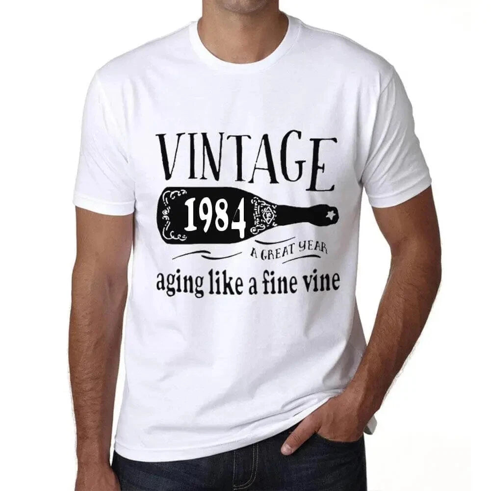 Men's Graphic T-Shirt Maturation Like A Good Wine 1984 - Aging Like A Fine Wine
