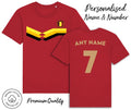 Belgium Strip T-Shirt Personalised Name & No Family, Football World Cup 2026