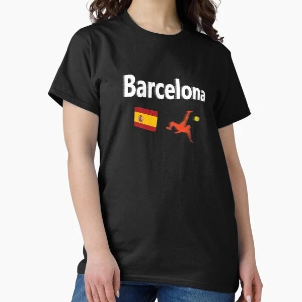 Barcelona, Spain Soccer abstract design Class T-Shirt Made in US/AUS Size S-2XL