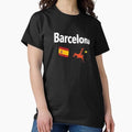 Barcelona, Spain Soccer abstract design Class T-Shirt Made in US/AUS Size S-2XL