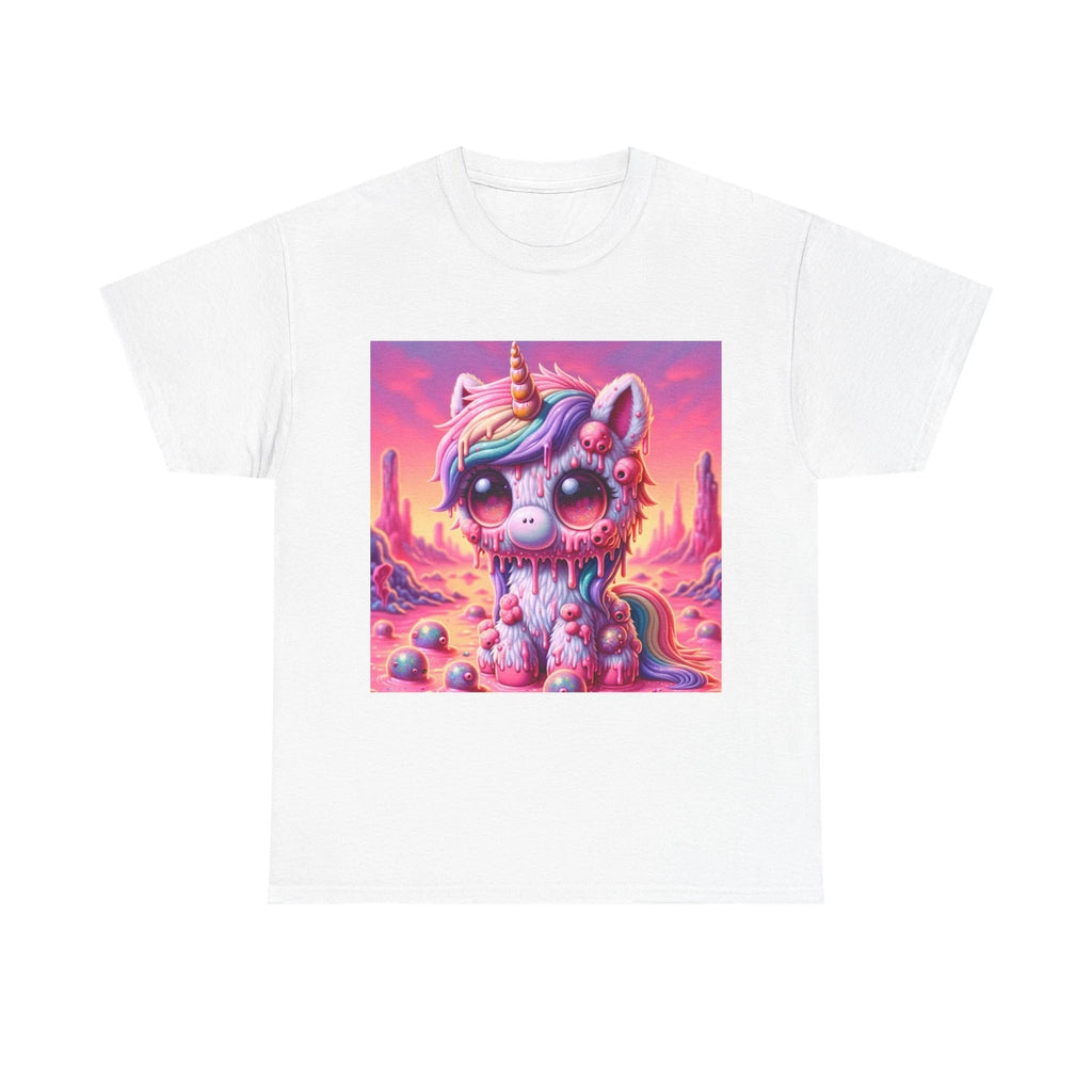 Unisex Adult T Shirt Kawaii Biohorror Slime Unicorns