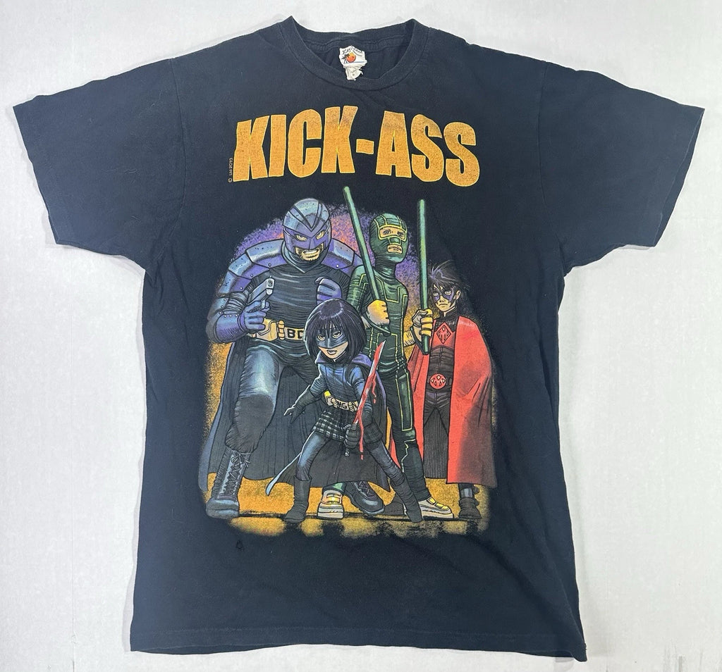 Kick-Ass Movie Graphic Tee Bay Island Superhero Comic Shirt Black Vintage M