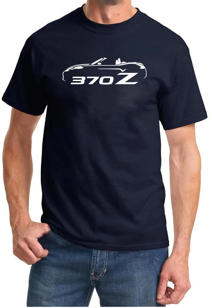 Nissan 370Z Convertible Sports Car Classic Outline Design Tshirt NEW COLORS