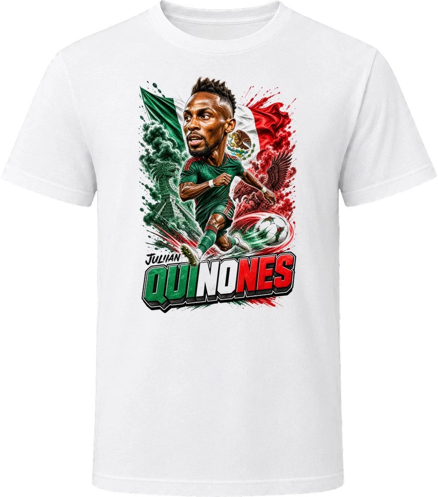 Julian Quinones Mexico Soccer Caricature 2026 World Cup T Shirt