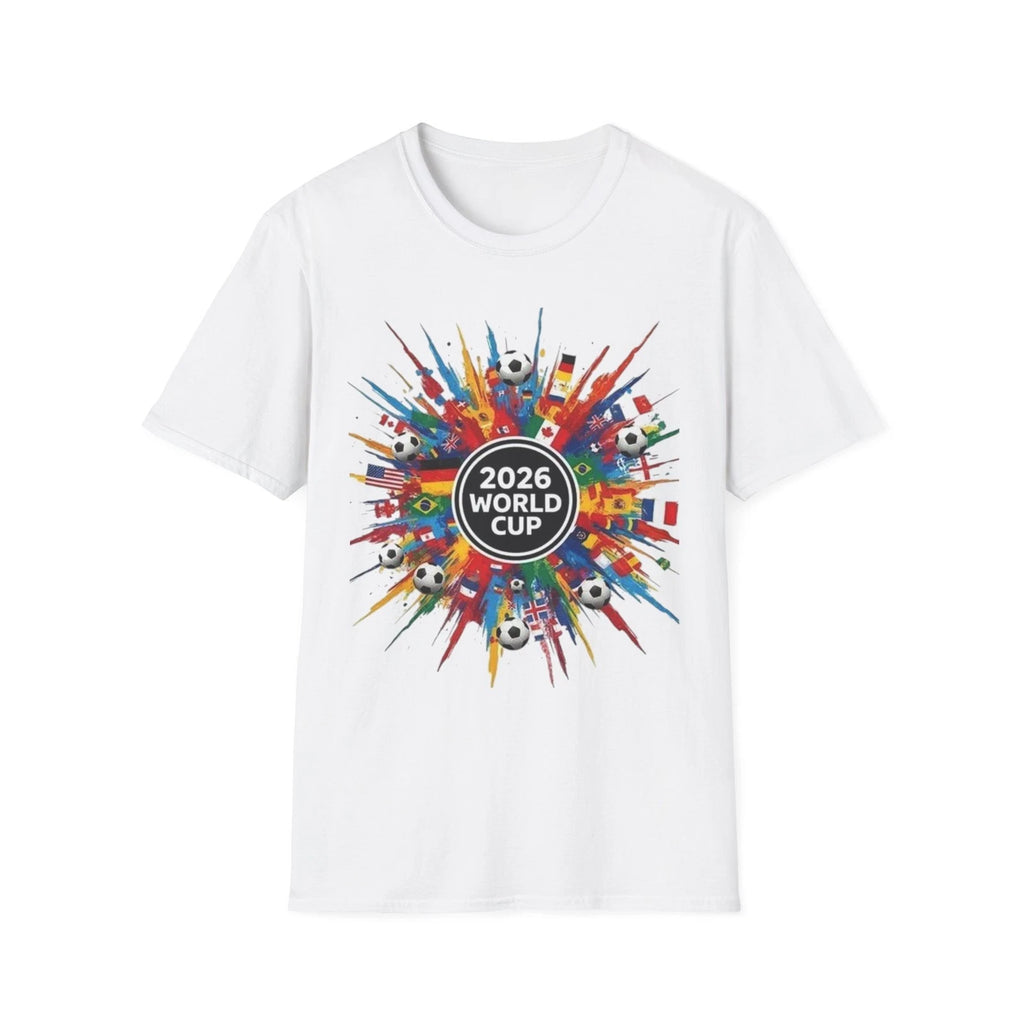 2026 World Cup burst design T-Shirt | Soccer flags, soccer balls