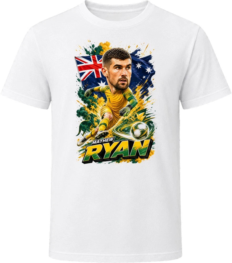 Mathew Ryan Australia Soccer Caricature 2026 World Cup T Shirt