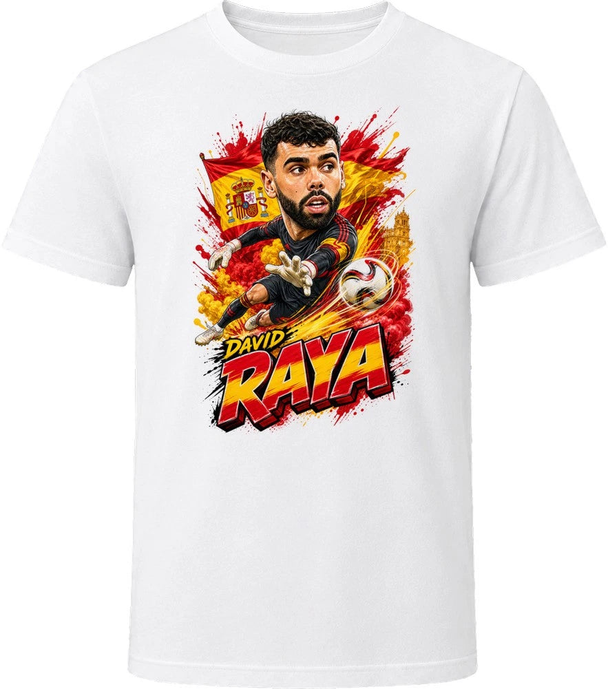 David Raya Spain Soccer Caricature 2026 World Cup T Shirt