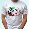 Iran football flag white t shirt soccer style design mens womens kids