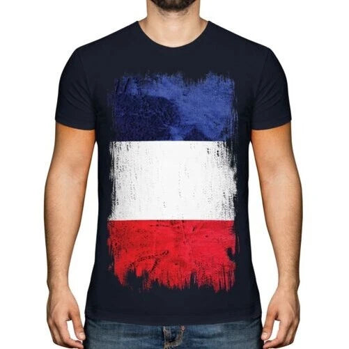 France Grunge Flag Mens French T-Shirt T-Shirt Gift