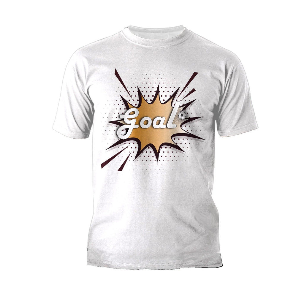 Goal Soccer Ball in Net Comic Style Football Fan Art Official Men's T-Shirt