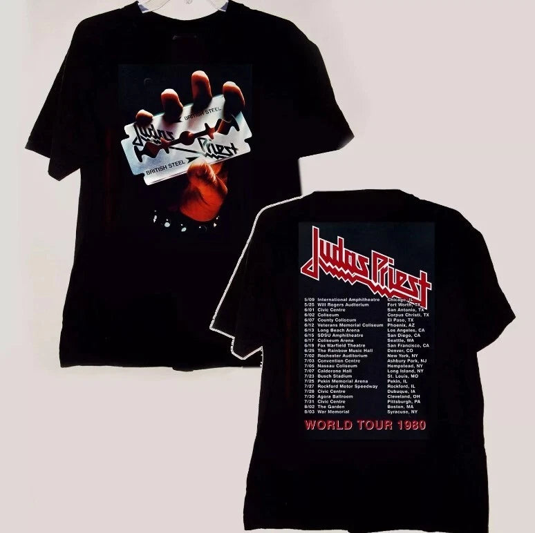 Judas Priest British Steel Anniversary World Tour 1980 T-Shirt