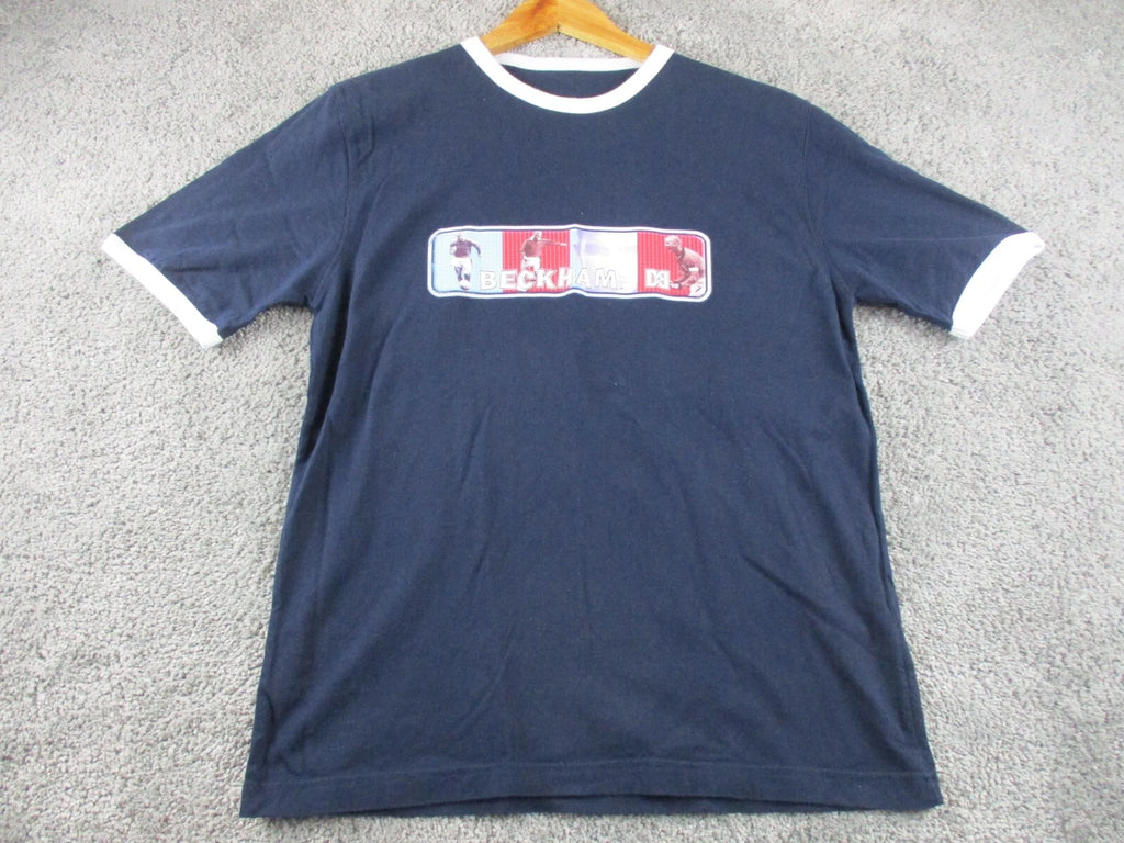 David Beckham Youths Tee T-Shirt 13-14 Years Vintage 1990's Soccer Football