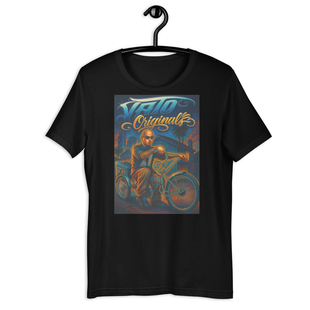 Chicano Lowrider Homie Bicycle Vato Originals Graphic T-Shirt Street Tee