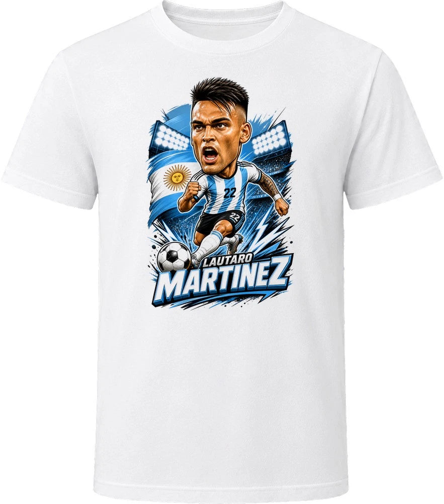 Lautaro Martinez, Argentina Caricature Soccer 2026 T Shirt