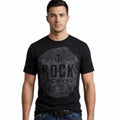 ROCK REVIVAL JEANS Black FREEMAN Regular Fit Short Sleeve Graphic T-shirt NWT