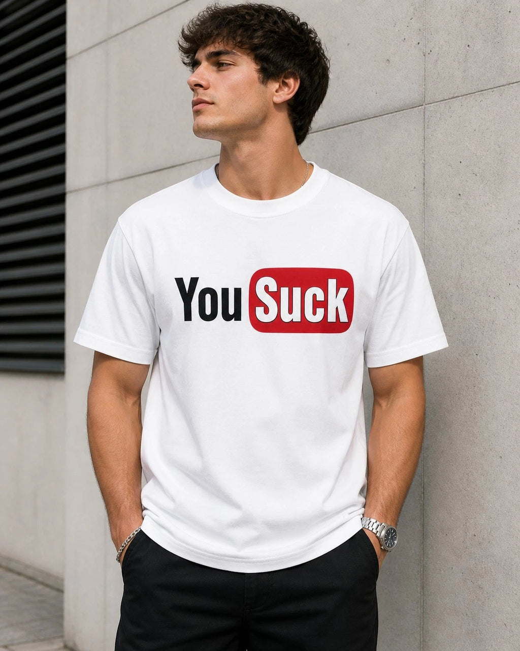You Suck Funny Graphic T Shirt Mens  2XL White Gildan Hammer Meme Tee NWT