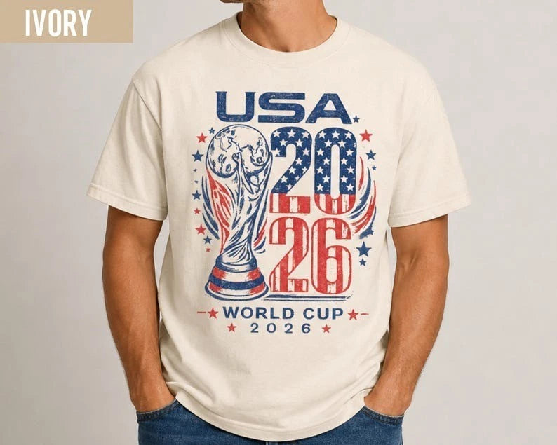 USA Soccer 2026 Vintage Shirt, Football Fan Tee, Patriotic Sports Graphic TShirt