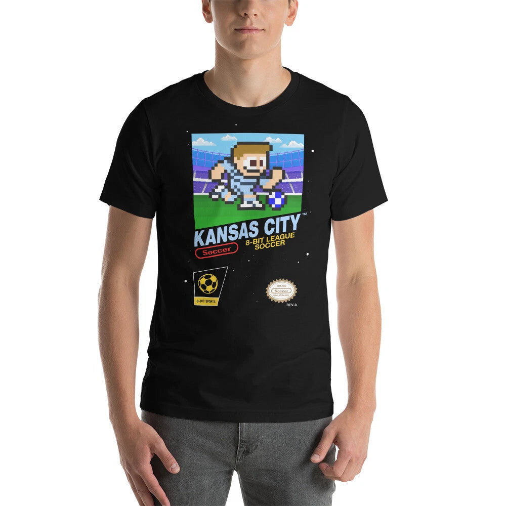 Sporting Kansas City 8-bit Retro League Soccer Football FC Jersey Kit T-Shirt