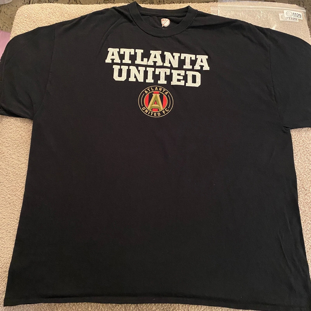 MLS Atlanta United Soccer Club Shirt Adult Extra Large 2XL XXL Black Short Sleev