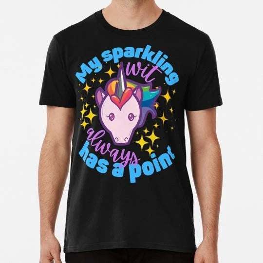 Sparkling Unicorn Meme Size S to 5XL Made in the USA T-Shirt