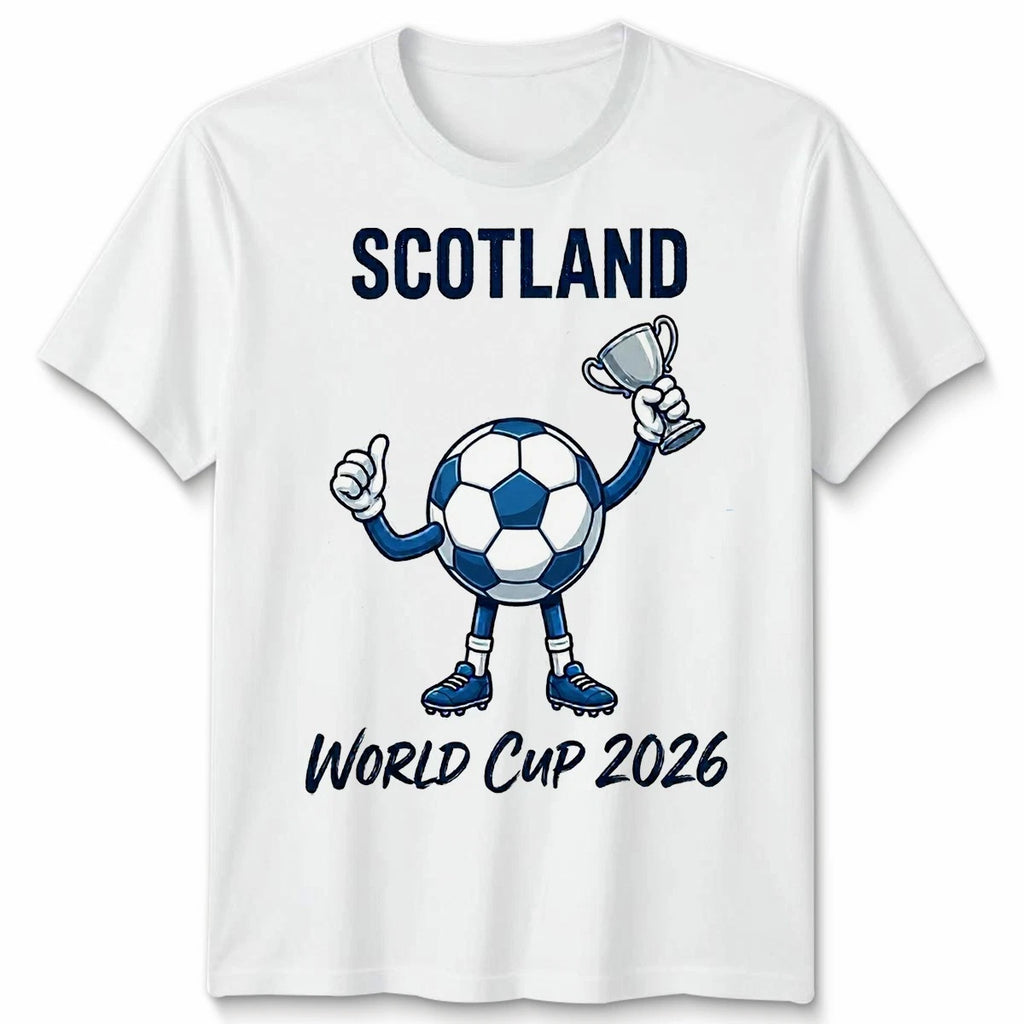 Scotland Unisex Football T Shirt Game Day 2026 Novelty White Or Yellow Tee