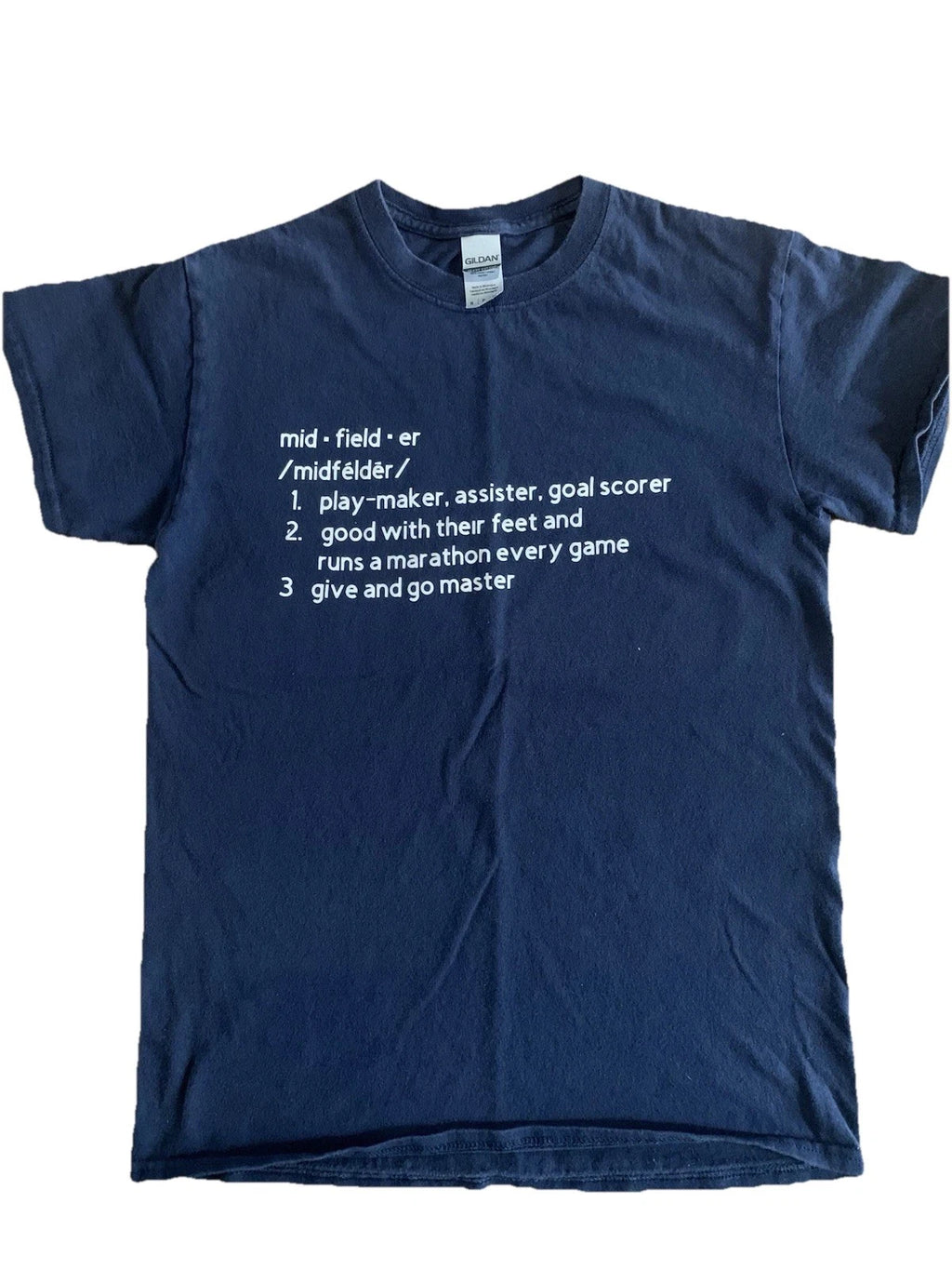 Girls Soccer T-Shirt - Soccer Shirt Youth small Gildan Definition Of MID Fielder