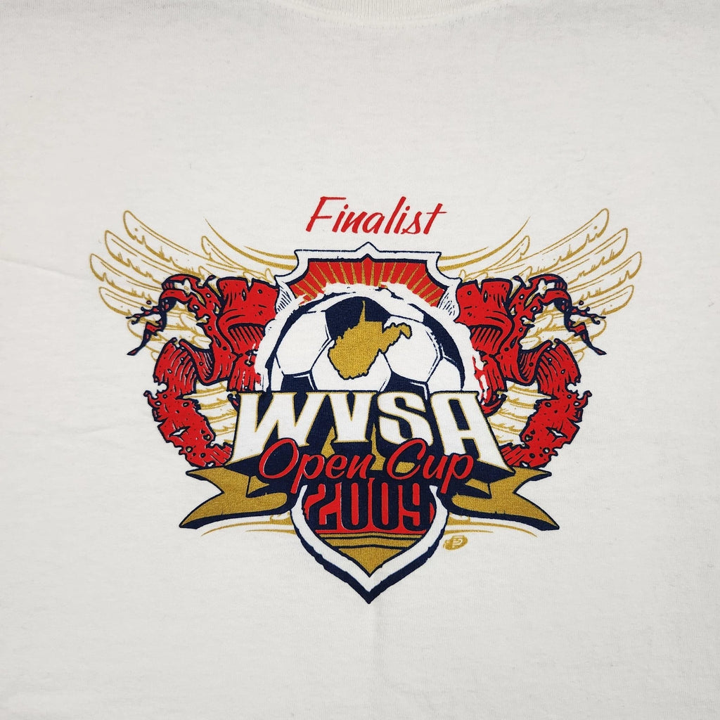 WVSA Open Cup Finalist Shirt Mens XL White Soccer Tournament 2009 West Virginia