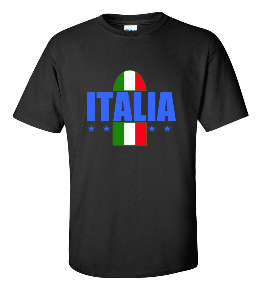 Italia Soccer T-Shirt Italian Flag Football Fan Apparel Italy World Cup Tee Gift