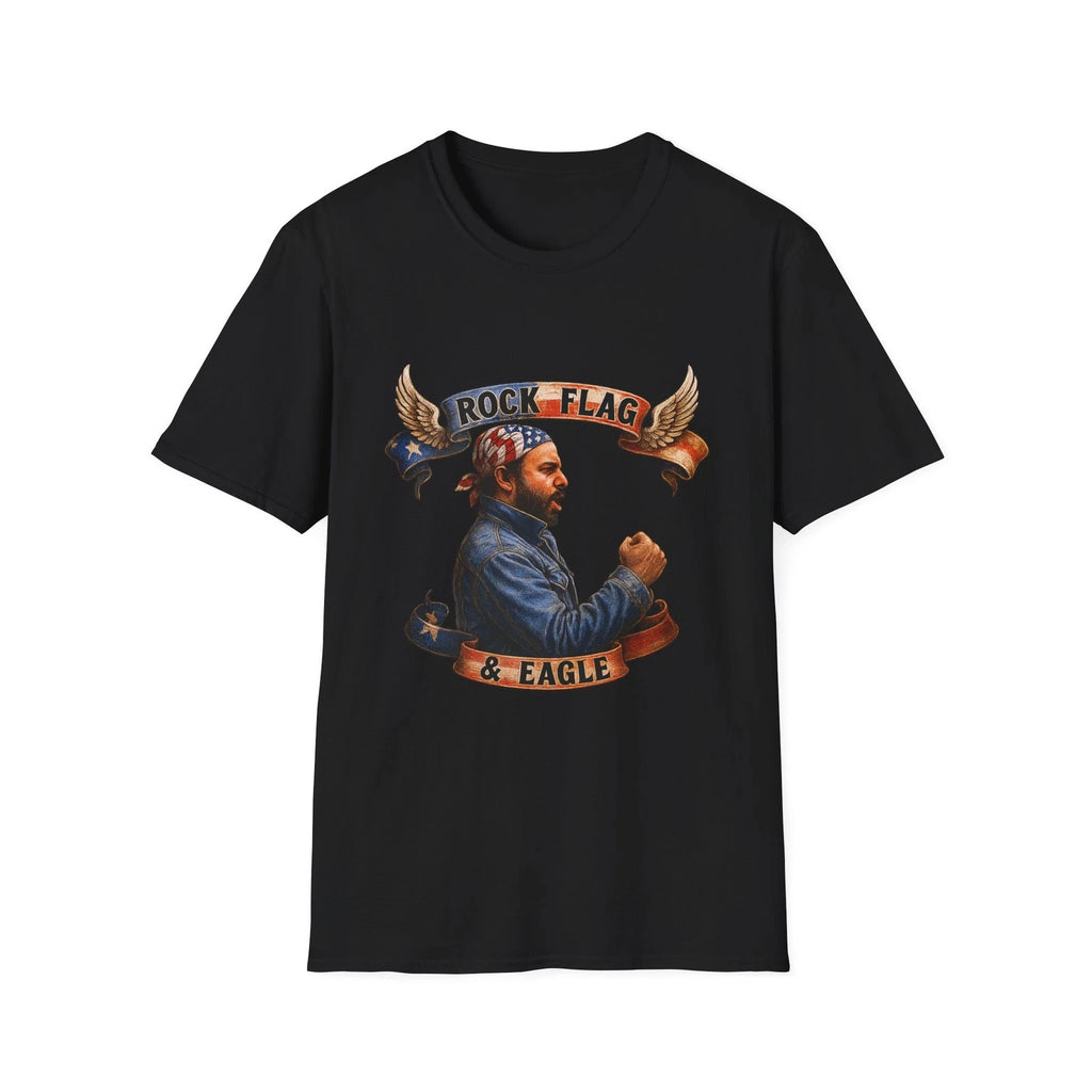 Rock Flag and Eagle Unisex T-Shirt - Always Sunny Charlie Design, Funny TV Show