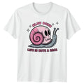 Slow Down Life Is Note T-Shirt Pastel Goth Snail Birthday Gift For Him And Her