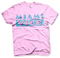 Miami Vice Distressed Logo 80s Tv Serie T-Shirt Männer Men Rosa Pink