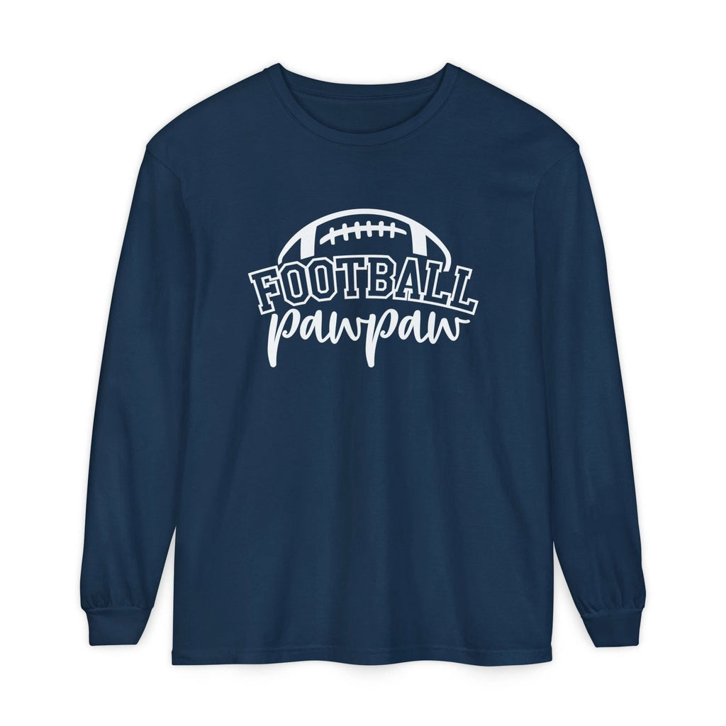 Football Pawpaw Long Sleeve Tee — Dad/Grandpa Game Day Shirt