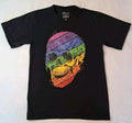 Complexland Creative Men's Cotton Crew T-Shirt Black w/Rainbow skull  Size Small