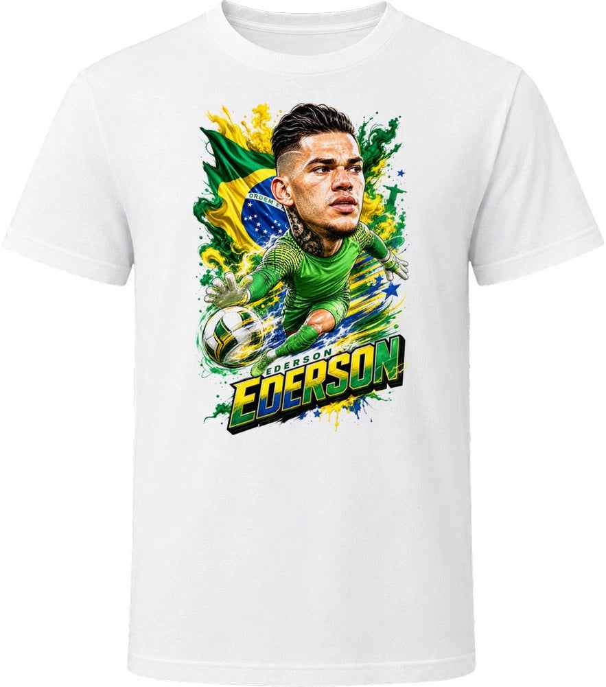 Ederson Brazil Soccer Caricature 2026 World Cup T Shirt