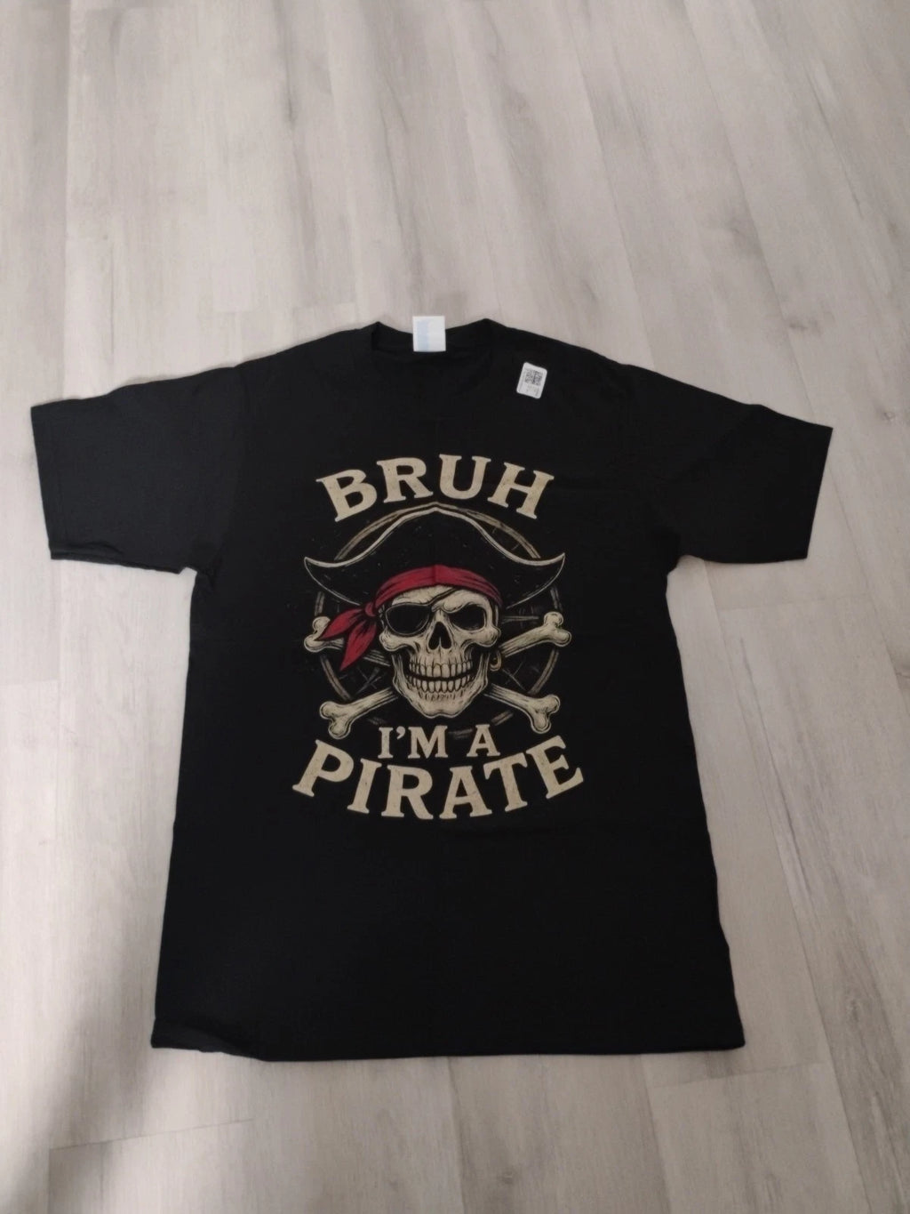 Bruh I'm a Pirate Lazy Pirate Skull Costume Halloween T-Shirt
